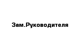 Зам.Руководителя